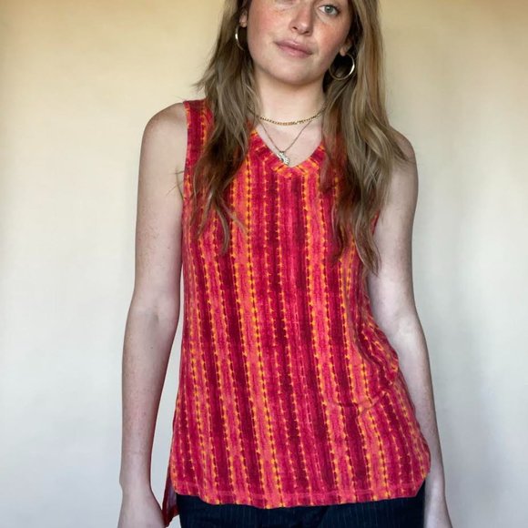 NEW AGE LEE STRIPED TANK TOP - Picture 2 of 4